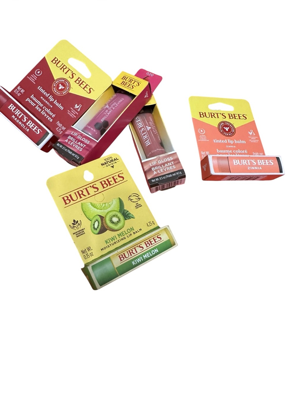 Burt's Bees Lip Bundle 5 total in Bundle